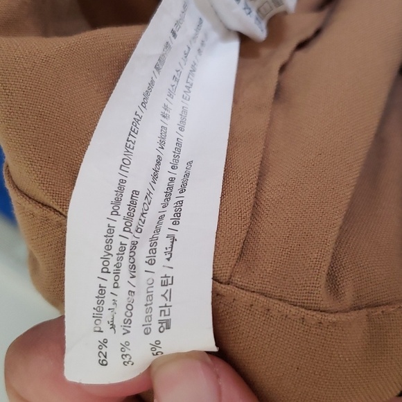 Pull & Bear tan trouser pants, career pants, women's size large - Picture 7 of 8